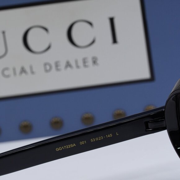 Final Price! Gucci GG1722SA 001 Black Grey Sunglasses - Picture 8 of 11